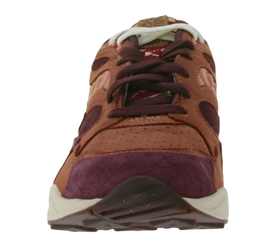 Saucony Grid Shadow 2 Year of the Dragon Baskets en cuir véritable pour hommes S70808-1 Marron rouille/Multicolore