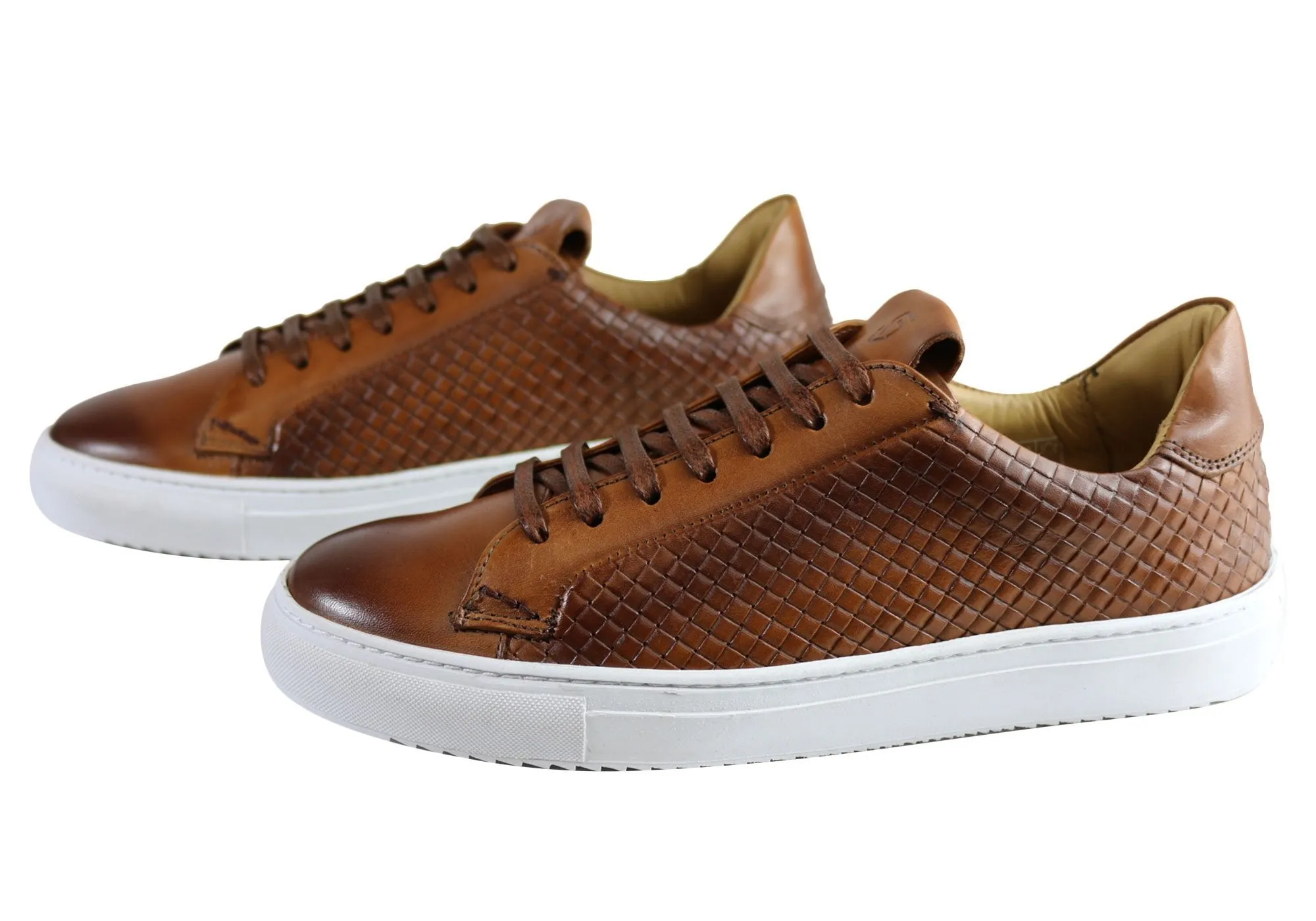 Savelli Turbine Mens Leather Lace Up Casual Shoes Made In Brazil