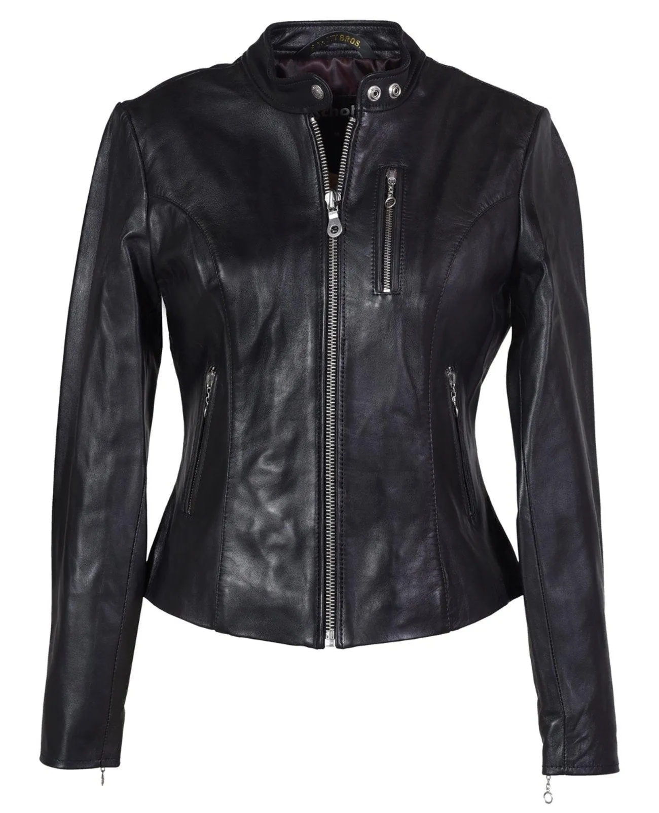 Schott NYC Collection Women's Lambskin Cafe Leather Jacket