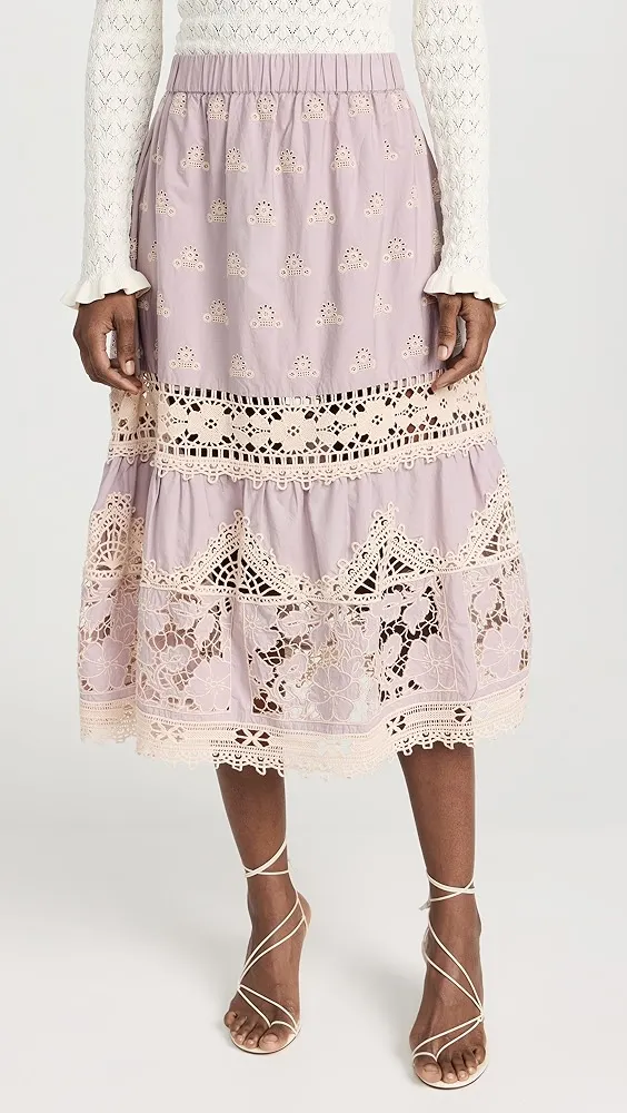 Sea   Joah Embroidery Skirt 