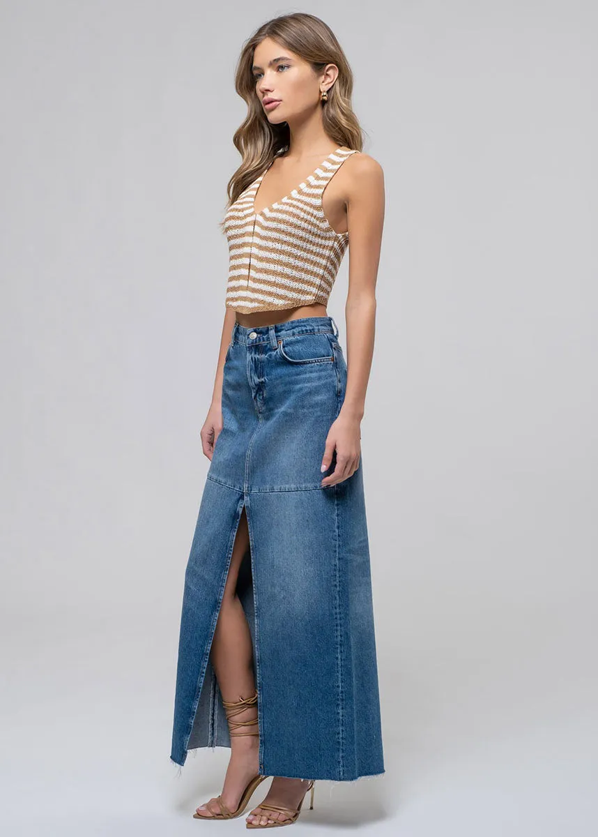 Seeley Stripe Hook Vest - Ivory