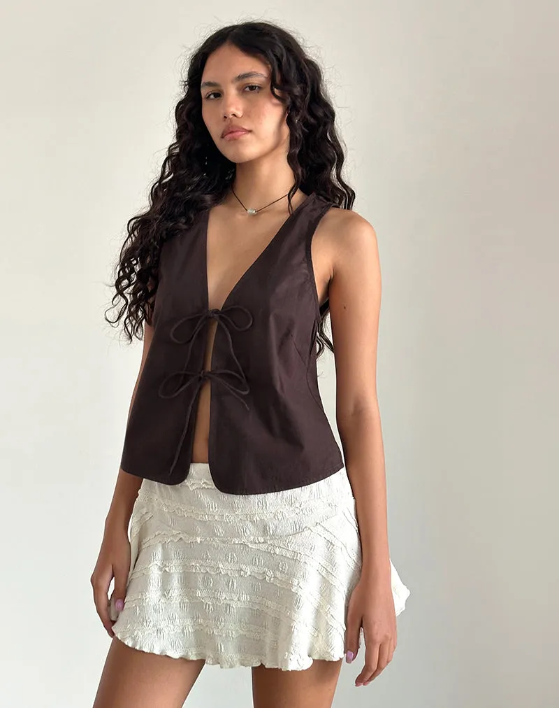 Seka Mesh Bandeau Top in Green