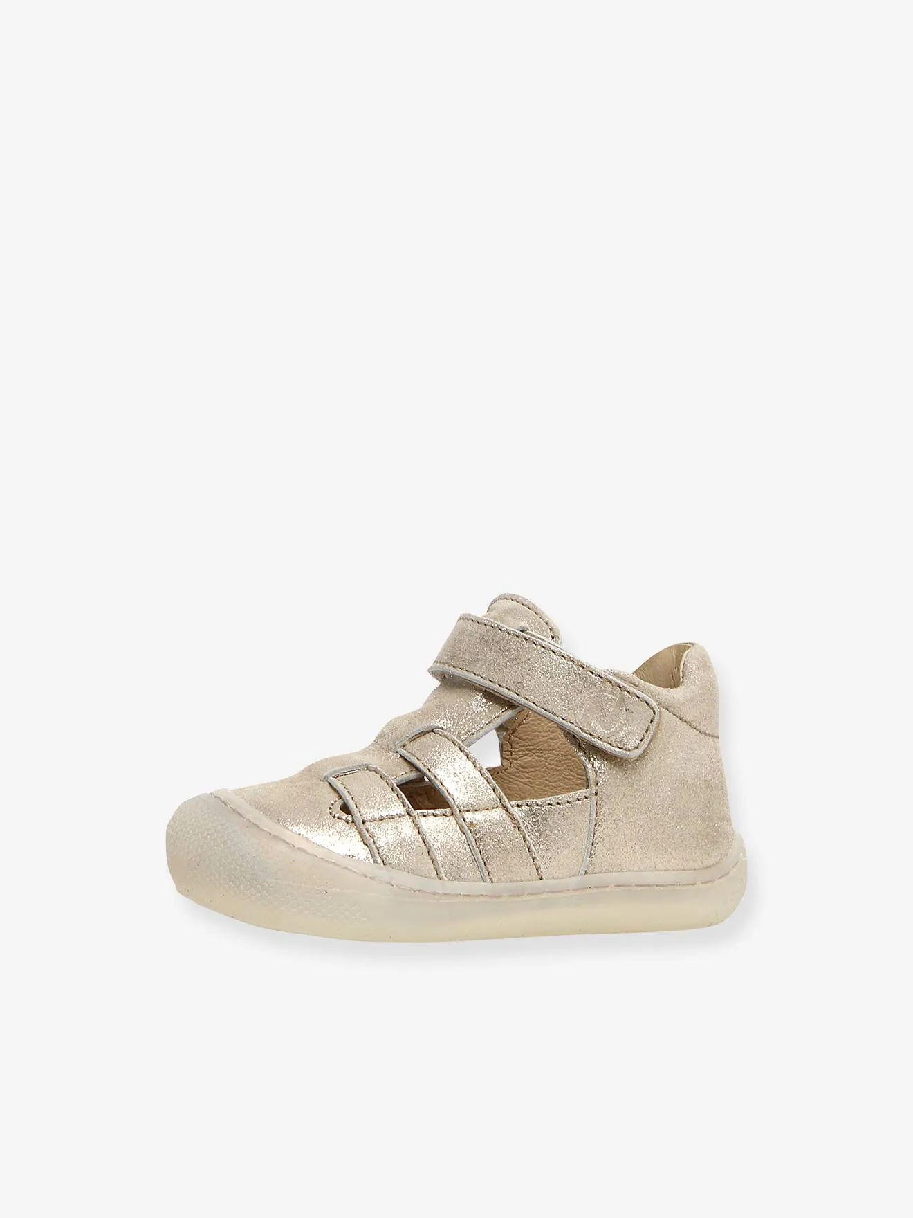 Semi-Open Sandals for Babies, Bede by NATURINO®, Designed for First Steps - gold