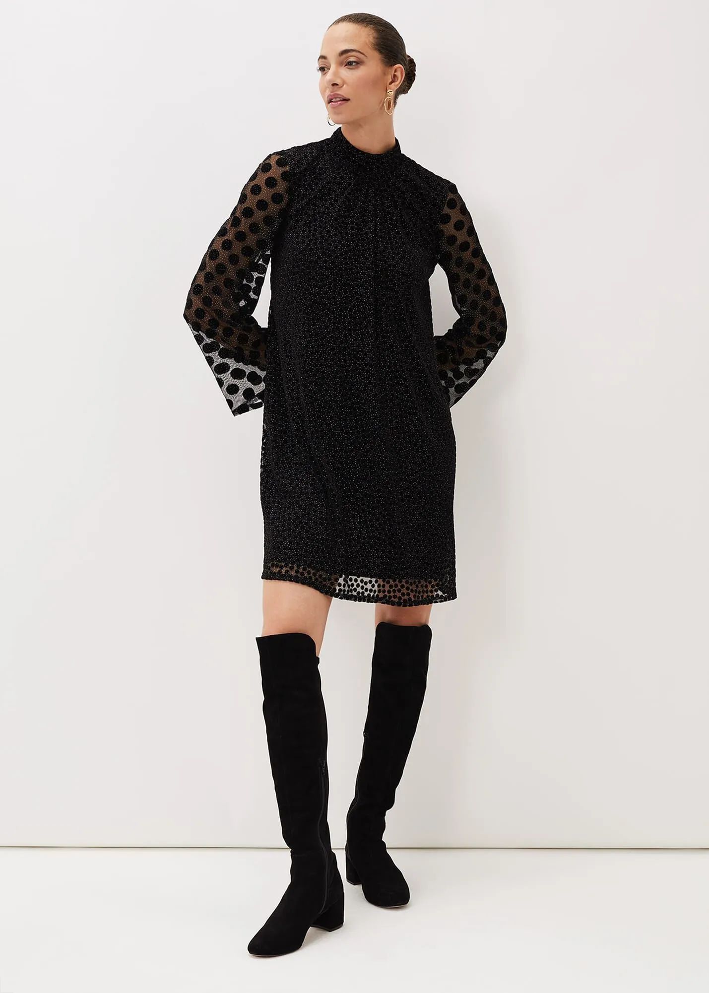 Sevina Spot Tunic Dress