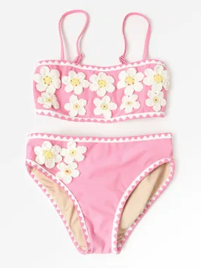     SHADE CRITTERS  Girls' Crochet Daisy Bikini Set    