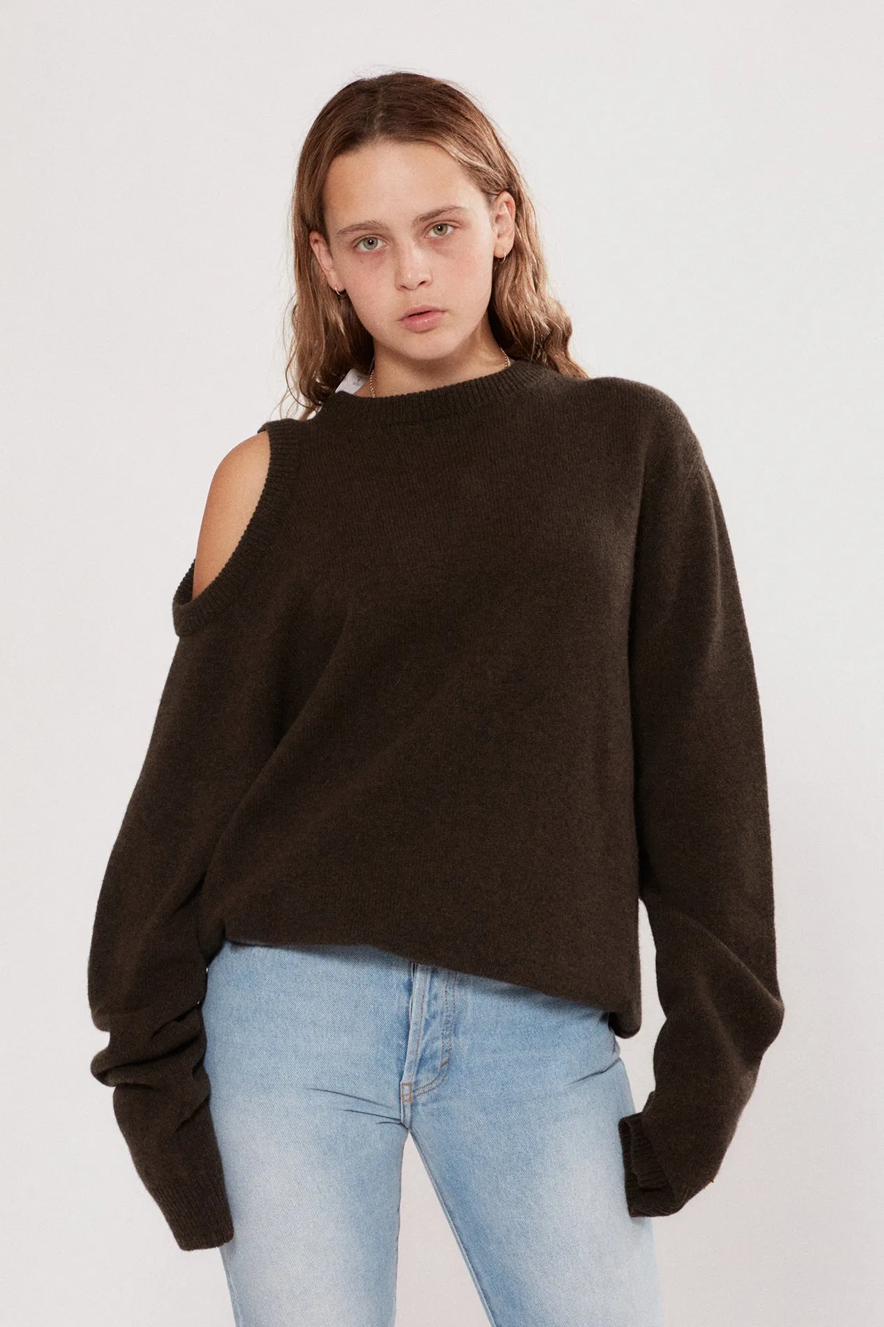 Shoulder Hole Lambswool Knit