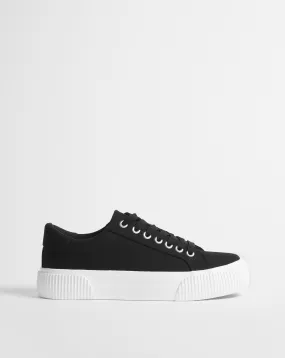 Sicilly Canvas Trainers Chunky Ribbed Sole Extra Wide EEE Fit | Simply Be