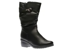 Side Zip Black Vegan Winter Boot