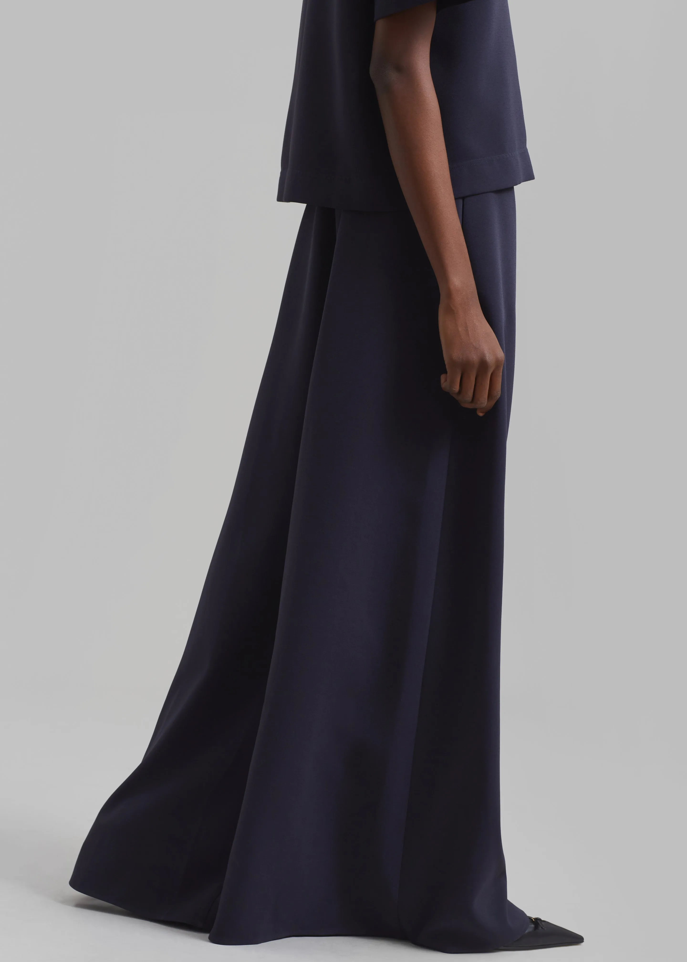 Sierra Wide Leg Trousers - Navy