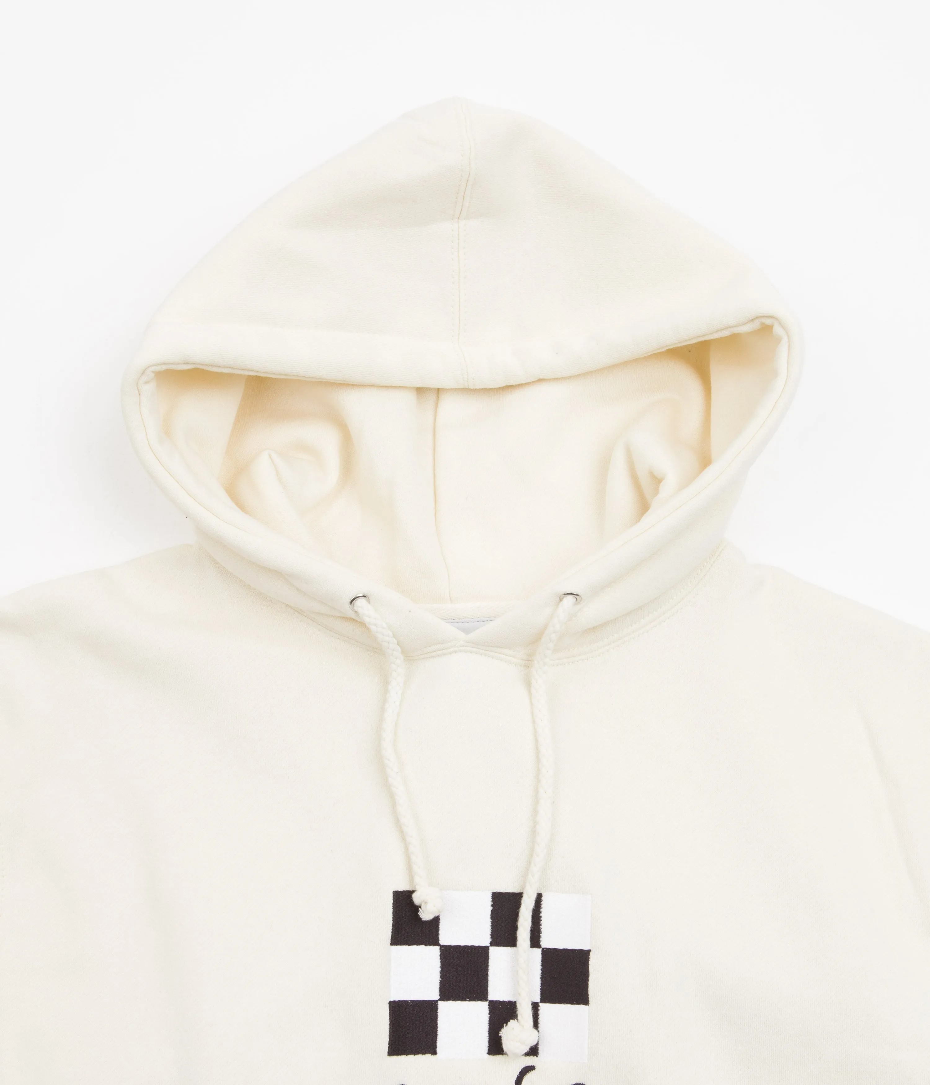 Skateboard Cafe Checkerboard Hoodie - Cream