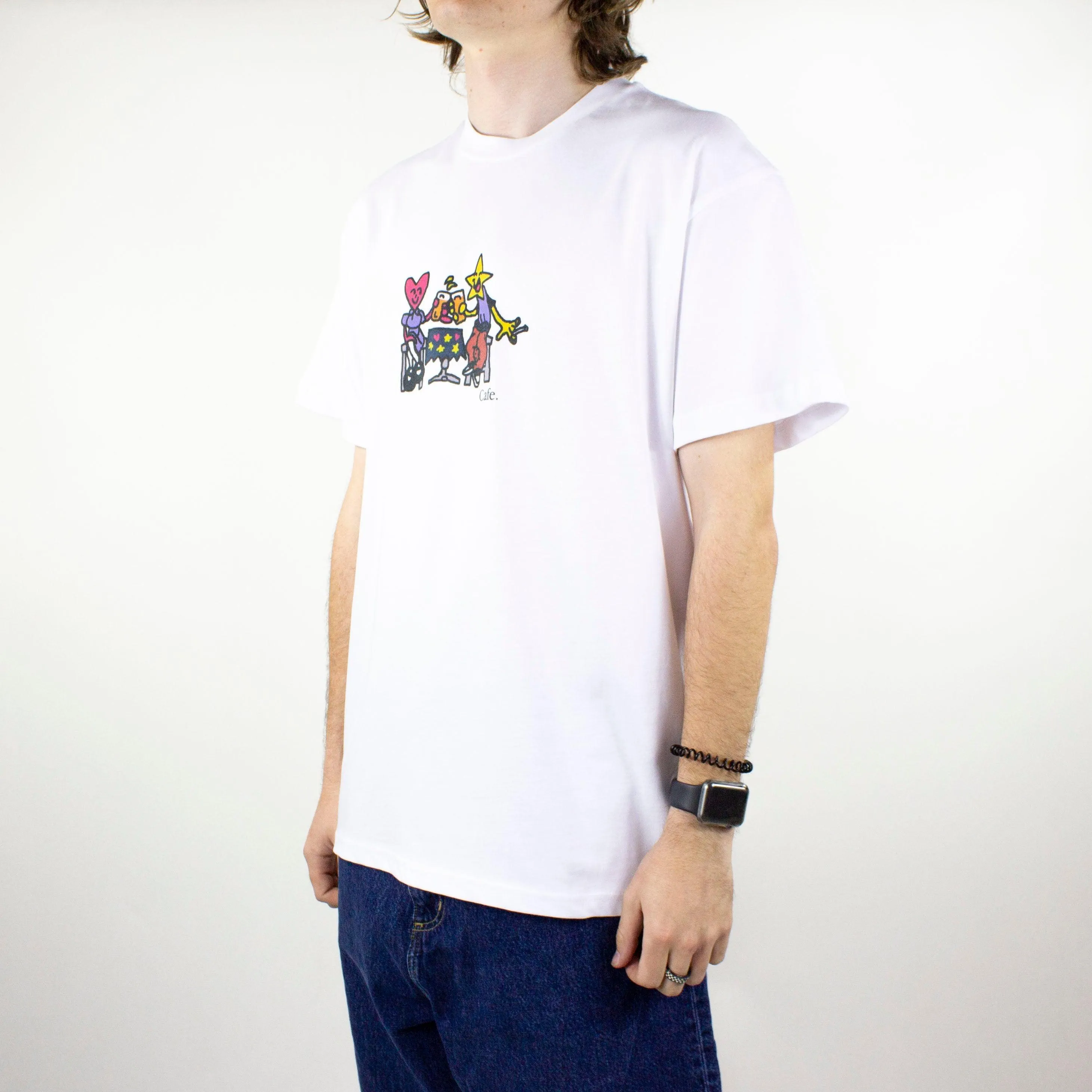 Skateboard Cafe Cheers T-Shirt - White exclusive at Remix