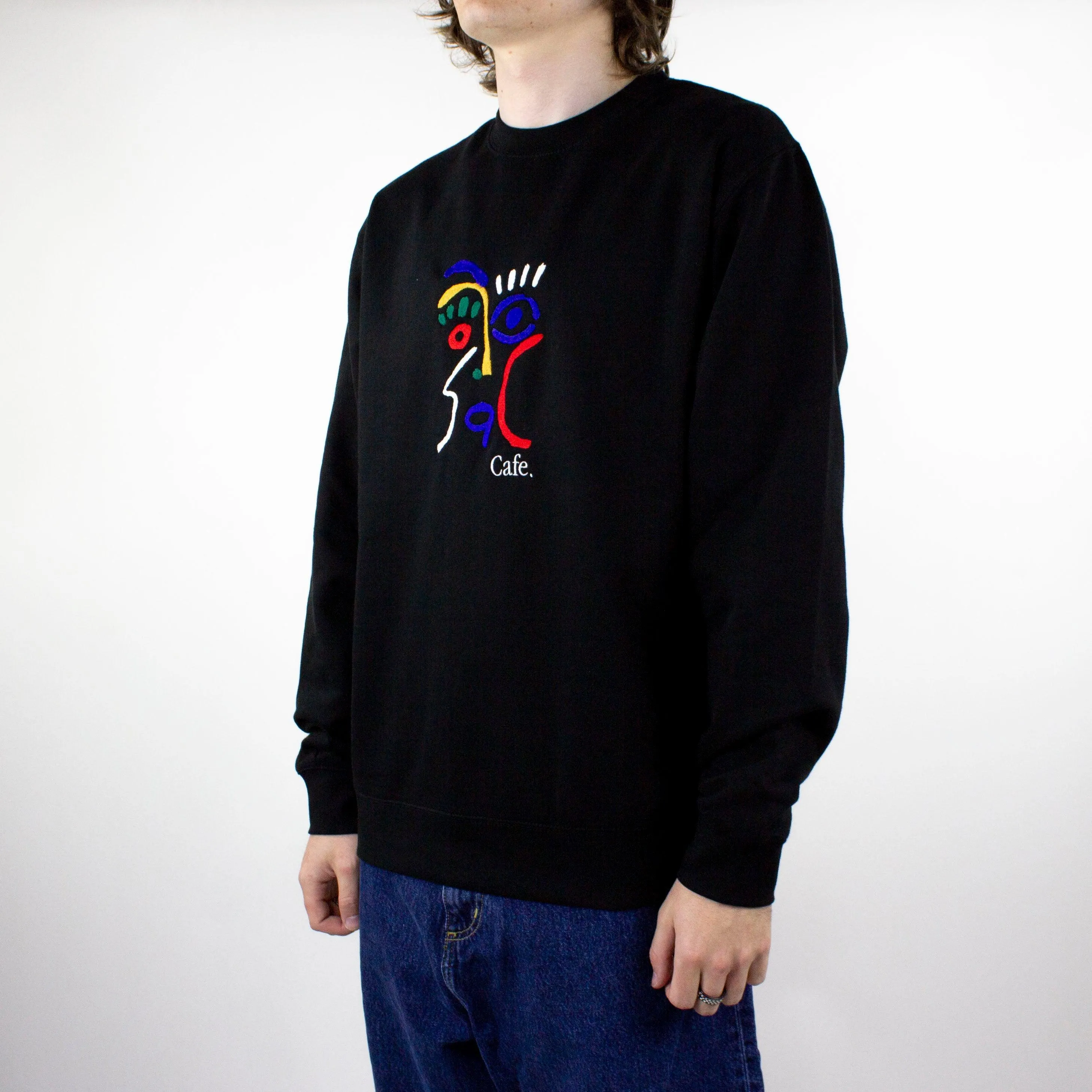 Skateboard Cafe Marcello Crewneck - Black exclusive at Remix