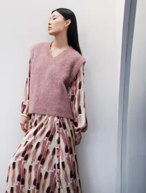 Skatïe – Pearl Knitted Vest in Blush