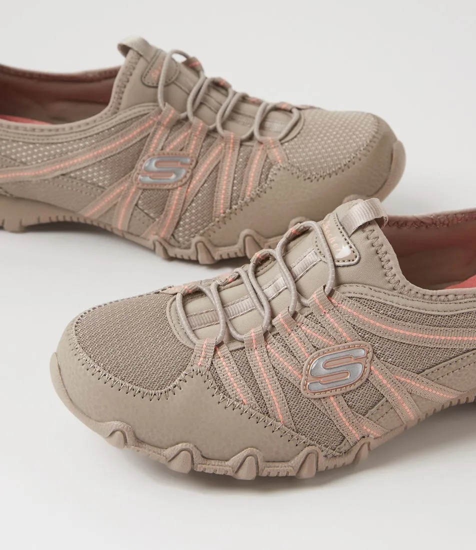 SKECHERS Bikers Lite Taupe Fabric Sneakers