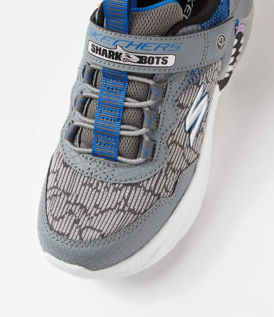 SKECHERS Creature Lights Jnr Charcoal Blue Sneakers