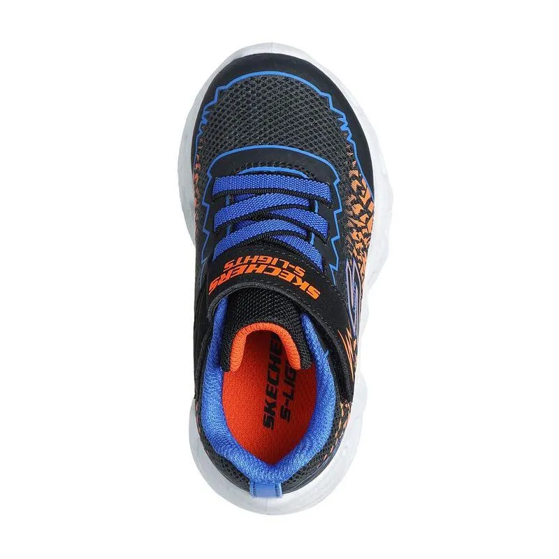 Skechers Kids' Vortex 2.0 - Zorento Infant Light Up Trainers Black / Blue / Orange - SS24
