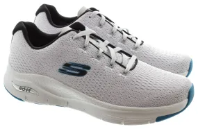SKECHERS Mens 232601 Arch Fit Trainers In White/ Blue