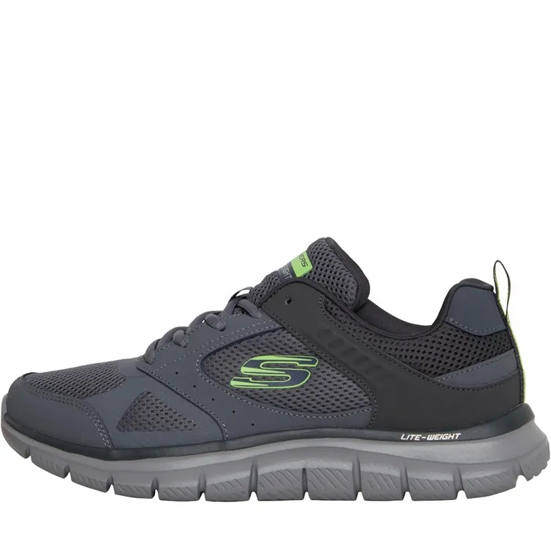 SKECHERS Mens Track Syntac Trainers Charcoal
