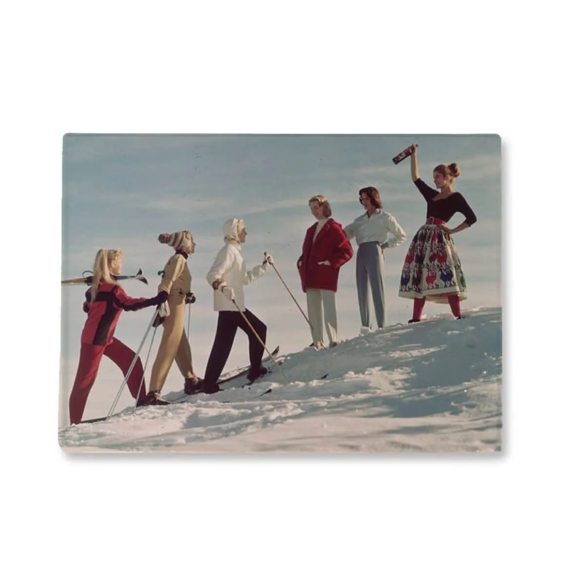 ----------Ski Champs Glass Bar Trivet---------