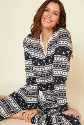 Ski Trip Conjunto de pijama - con pantalón y top de manga larga