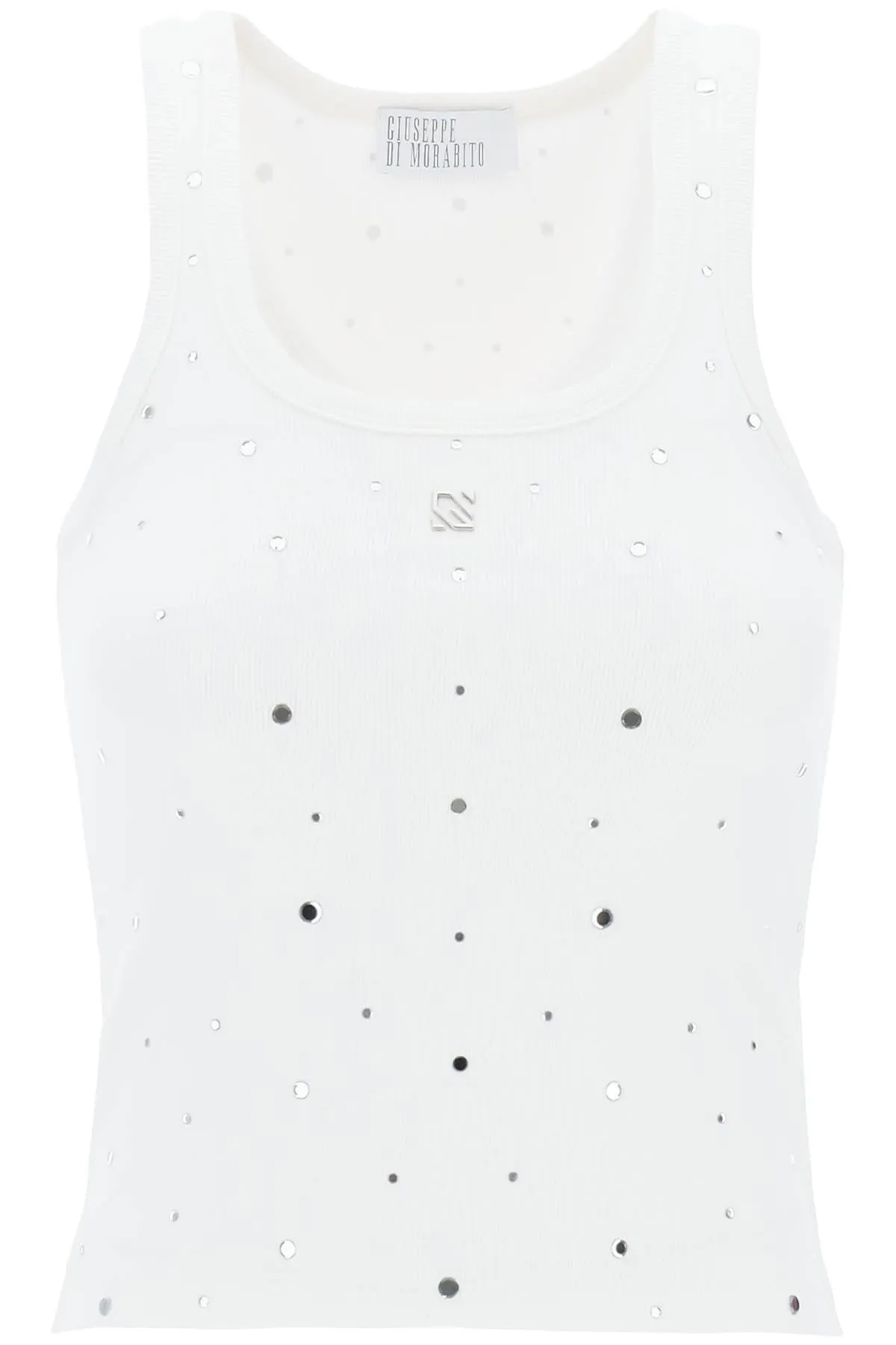 sleeveless top with 02SSTO257 02296 MILK