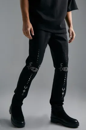 Slim Fit Studded Jeans