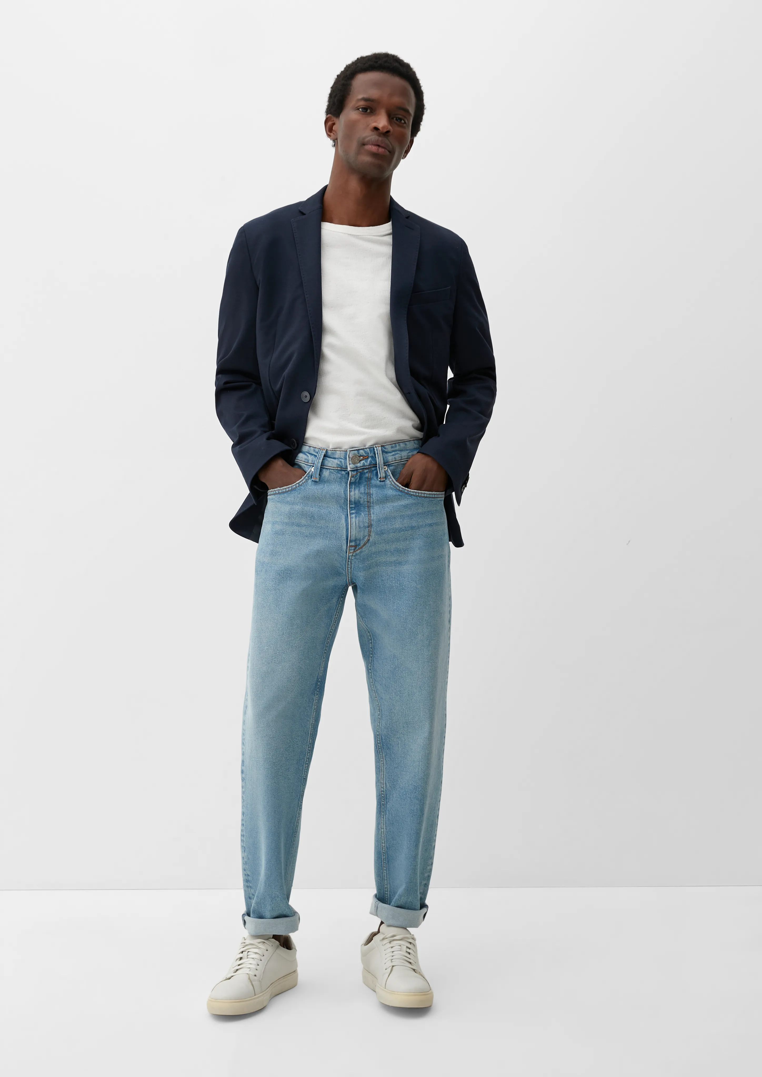 Slim fit: Tracksuit fabric jacket made of stretch jersey