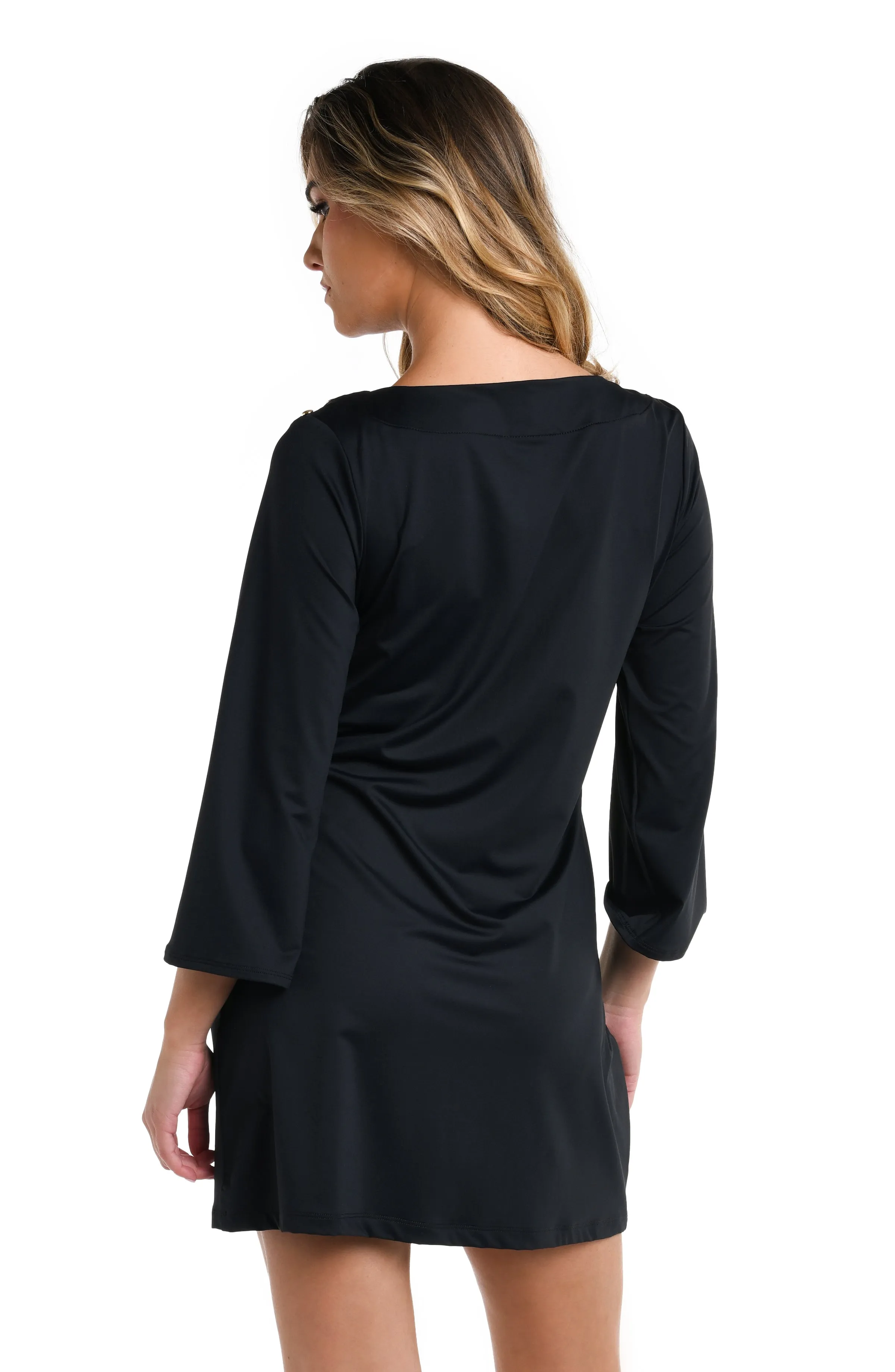 Slinky Jersey Boat Neck Tunic Cover Up