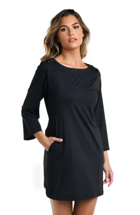 Slinky Jersey Boat Neck Tunic Cover Up