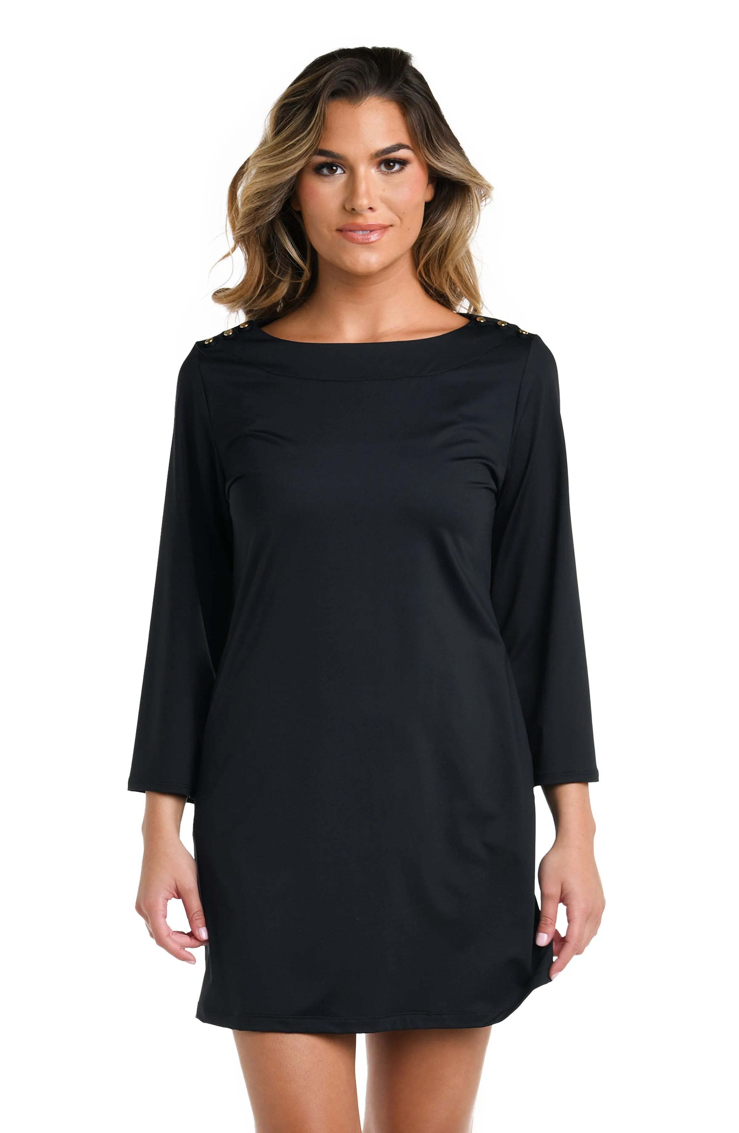 Slinky Jersey Boat Neck Tunic Cover Up