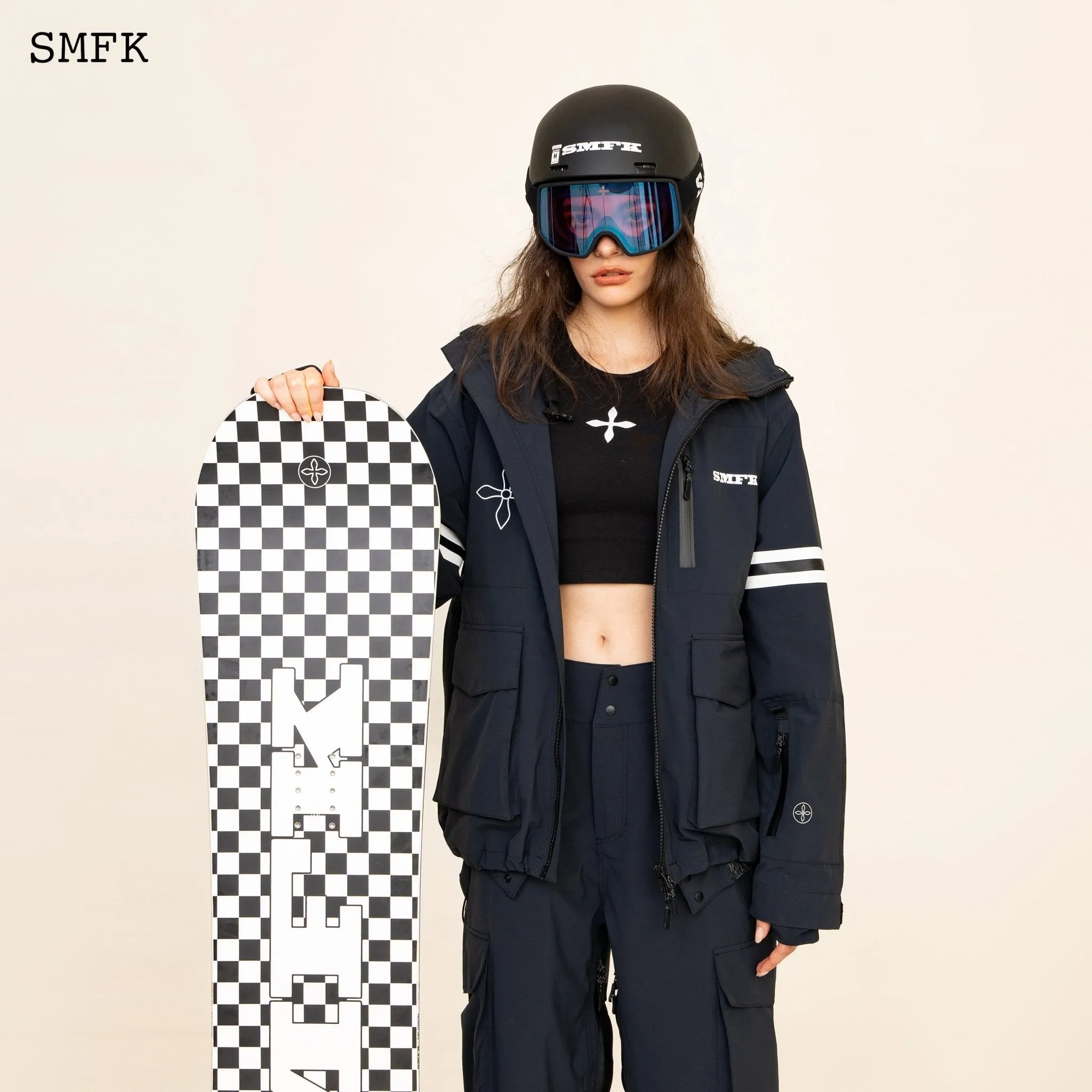 SMFK X SALOMON  COMPASS BRIGADE Ski Helmet In Black-