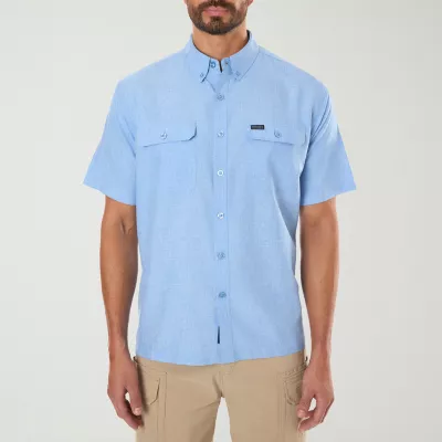 Smiths Workwear Breezy Performance Big and Tall Mens Regular Fit Short Sleeve Button-Down Shirt