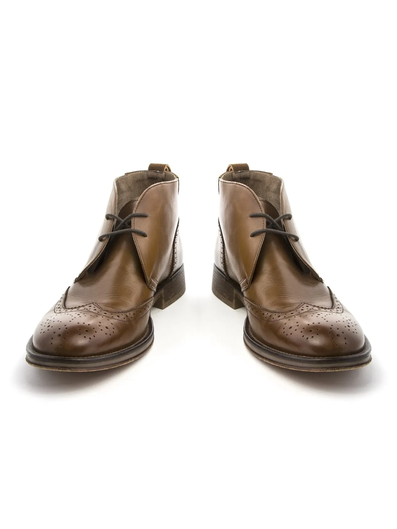 SMU New Cas Ferris Brown Leather Brogue Boot