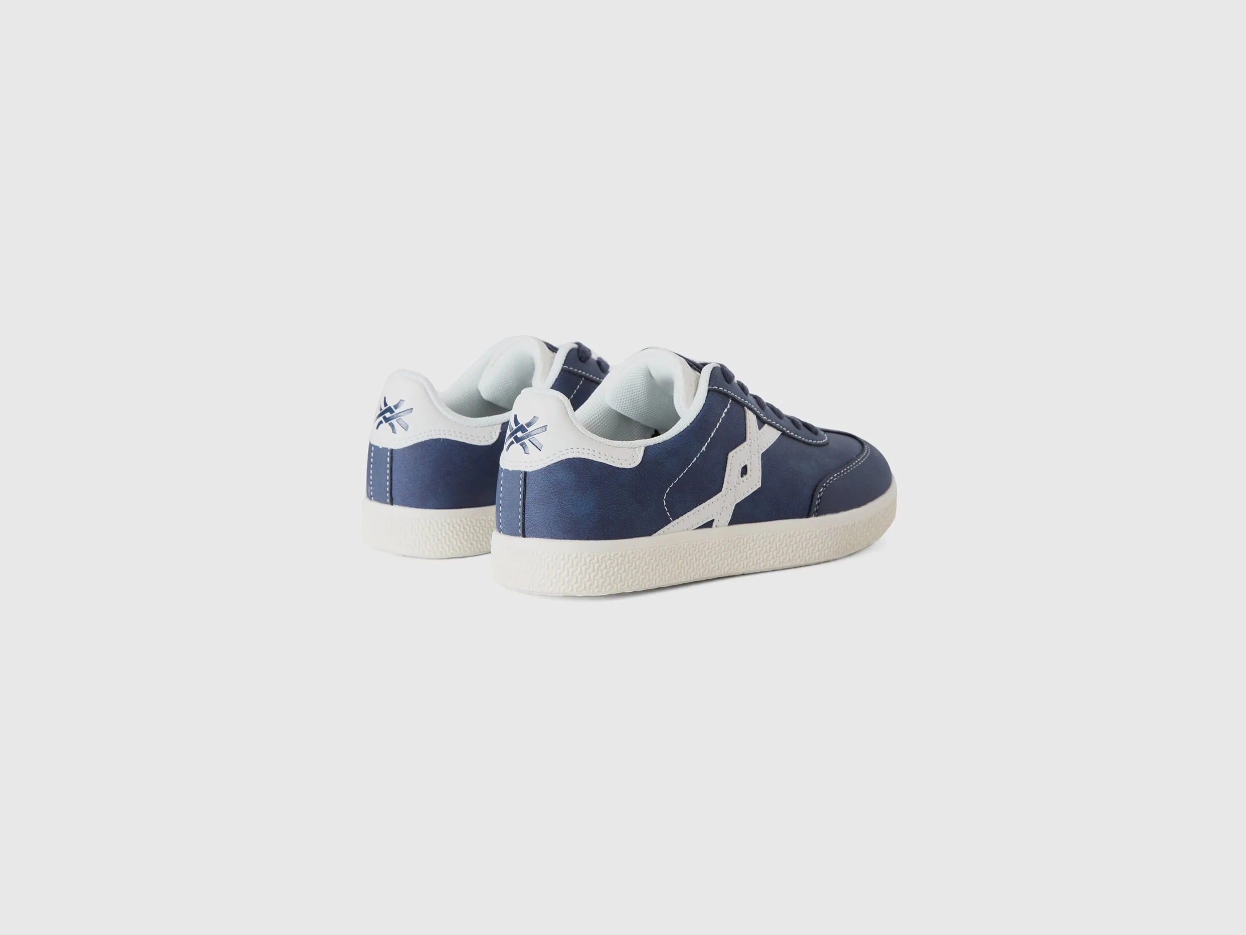 Sneakers in imitation leather - Dark Blue | Benetton