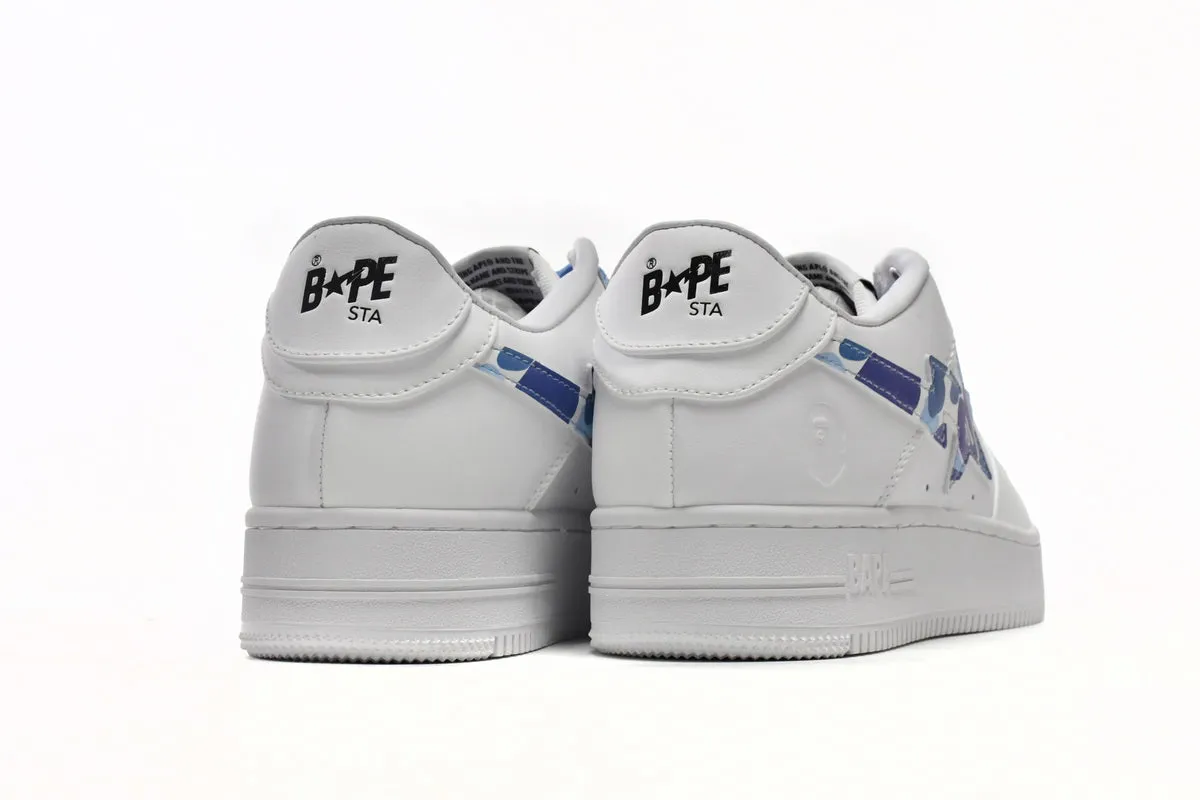 Sneakers White & Camo Blue
