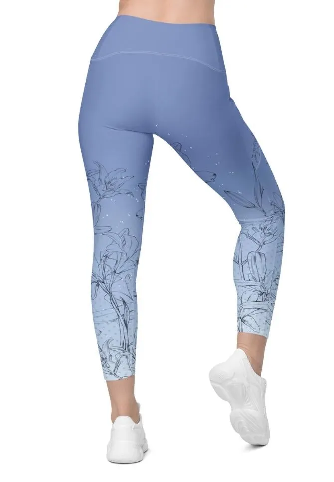 Soft Lilies Leggings With Pockets