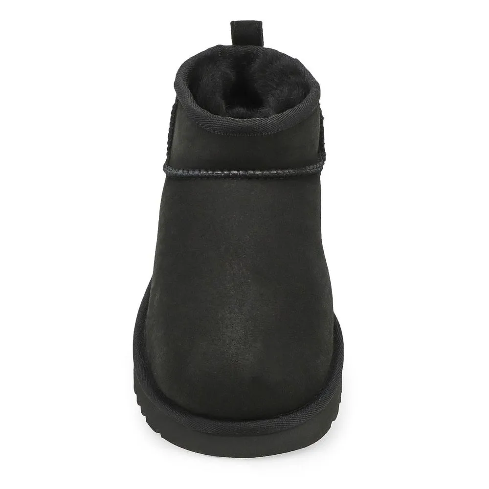 Soft Moc Womens Classic Ultra Mini Boot - Black
