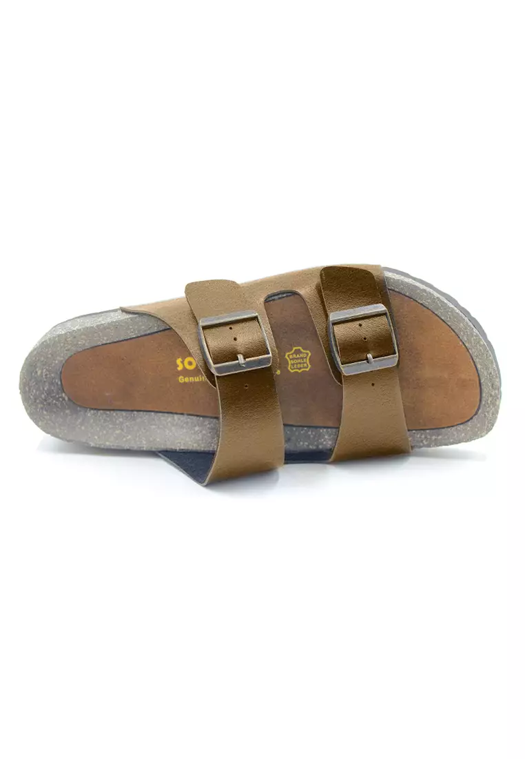 SoleSimple Athens - Camel Leather Sandals & Flip Flops & Slipper