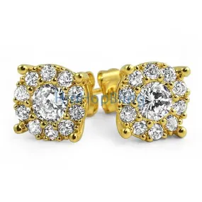 Solitaire Cluster CZ Bling Bling Earrings