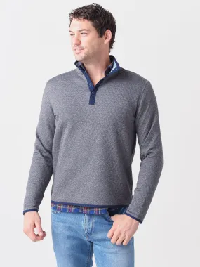     SOUTHERN TIDE  Men's Tiller Heather Reversible Quarter Zip Pullover    