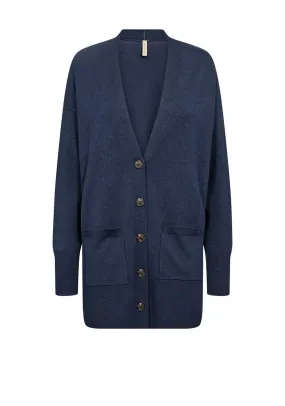 Soyaconcept Dollie V Neck Knit Cardigan, Navy