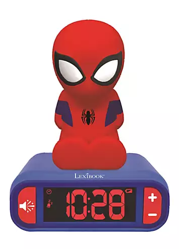 Spiderman Alarm Clock with Night Light 3D Design by Marvel | Look Again