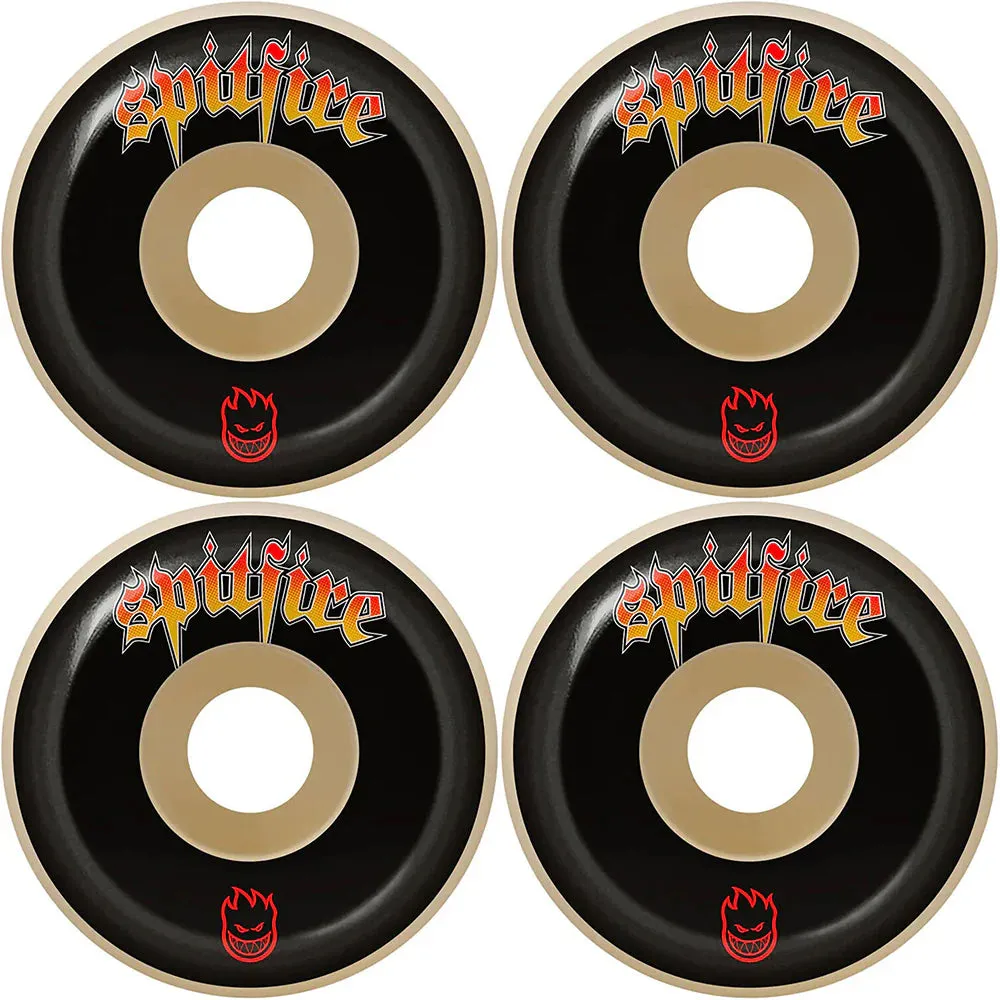 Spitfire Formula Four Skateboard Wheels 99DU Venom Script Conical Full White 52mm