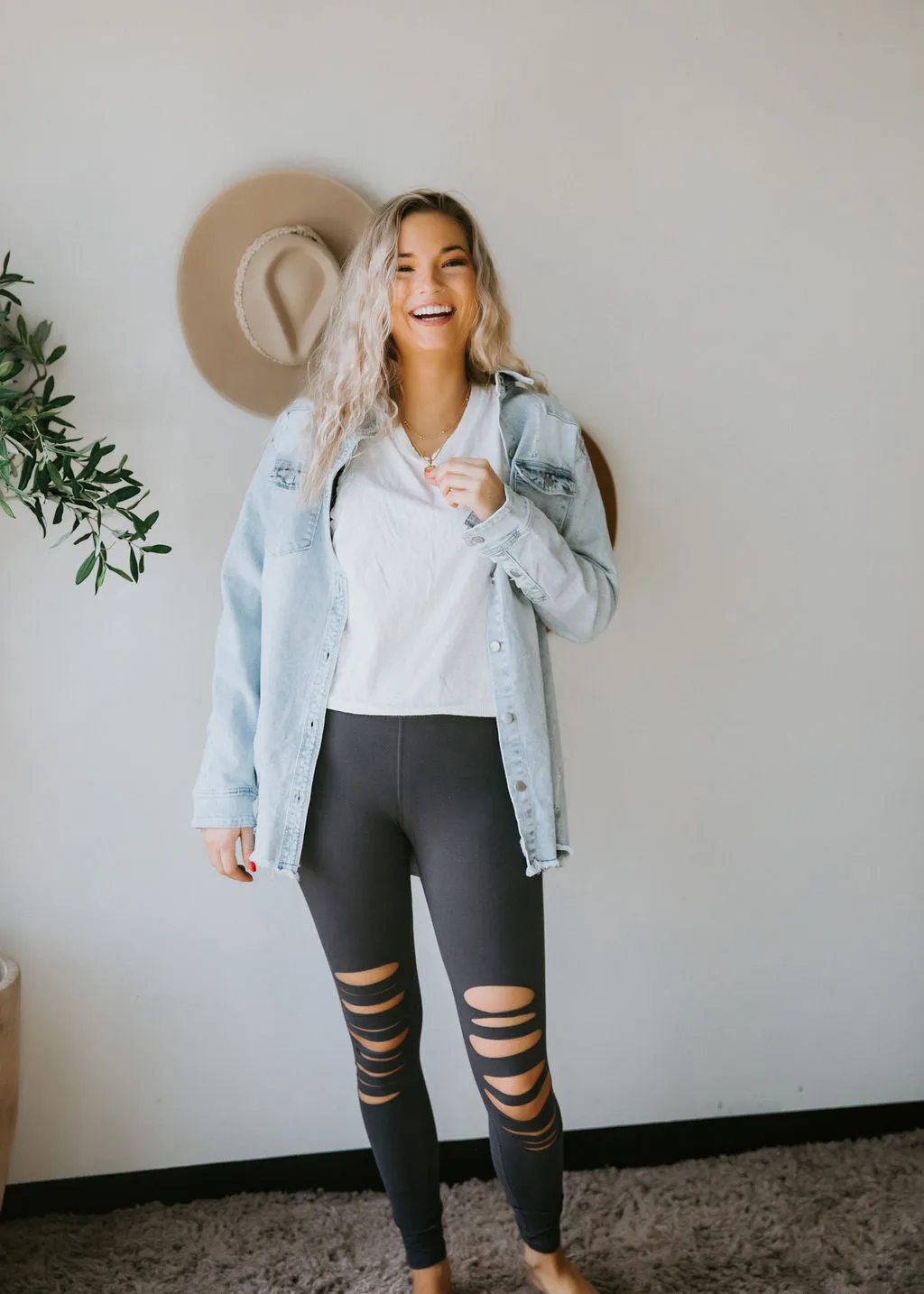 Split Decision Laser Cut Leggings