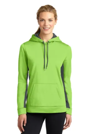 Sport-Tek LST235 Ladies Sport-Wick ® Fleece Colorblock Hooded Pullover