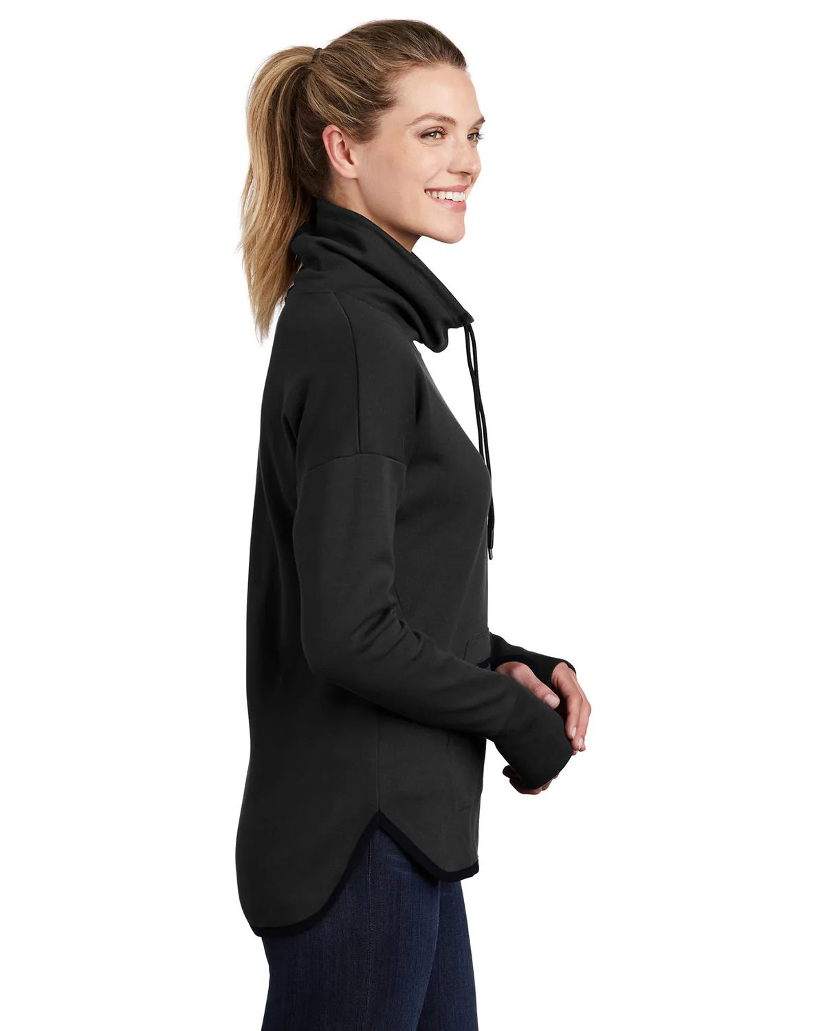 Sport-Tek LST280 Women Triumph Cowl Neck Pullover