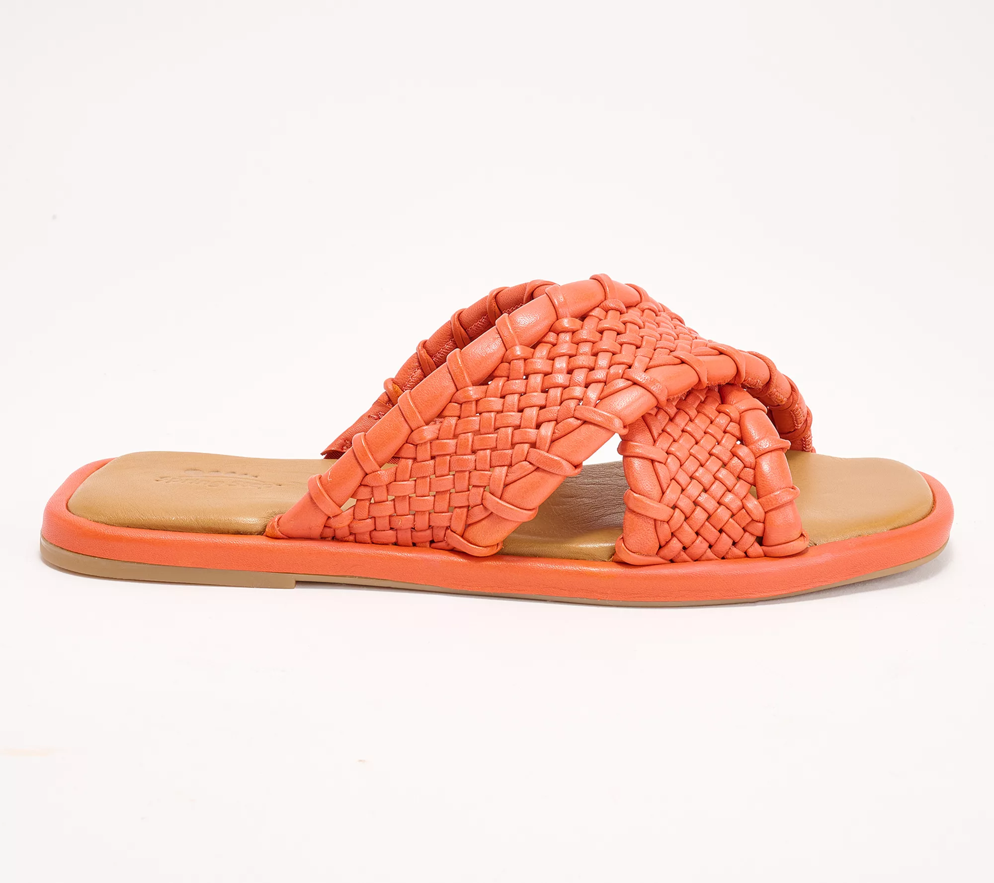 Spring Step Leather Woven Slide Sandals Montauk