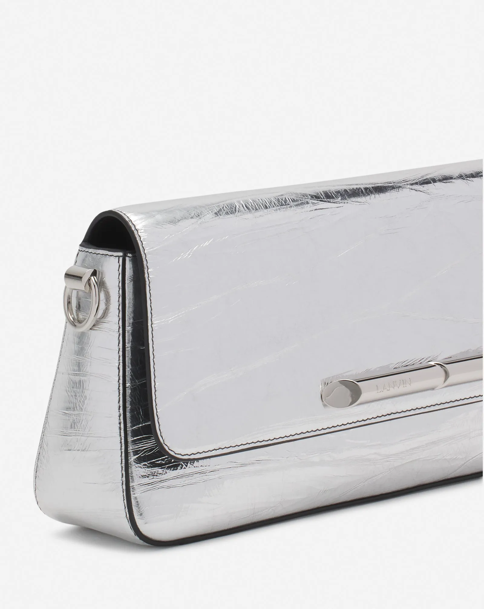 SQUENCE BAGUETTE BAG BY LANVIN IN METALLIC LEATHER