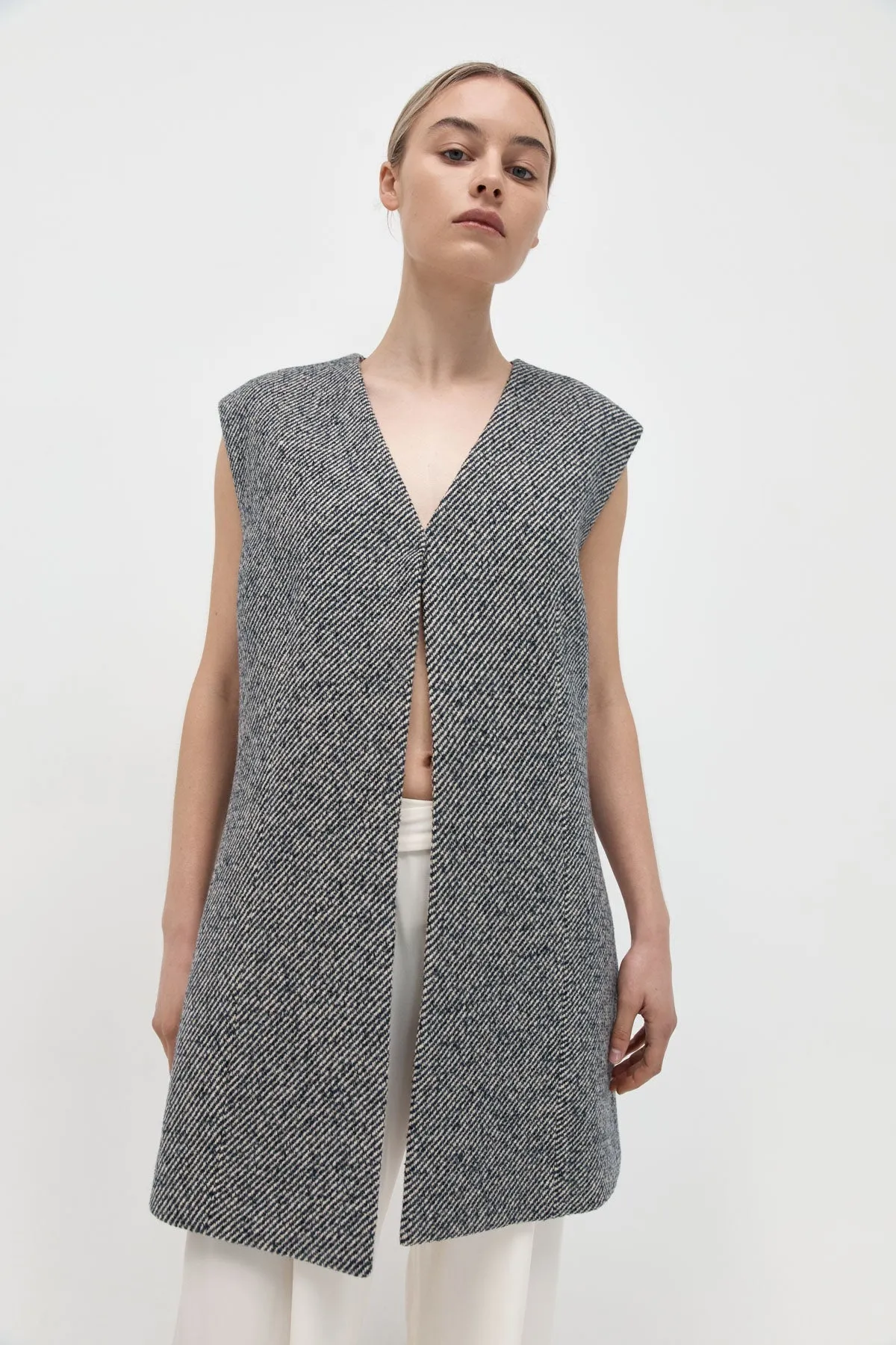 St Agni Twill Vest - Ink Twill