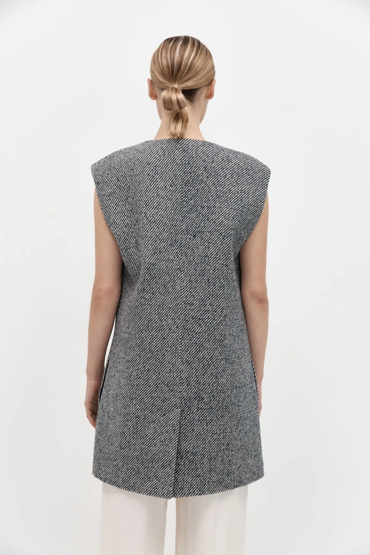 St Agni Twill Vest - Ink Twill